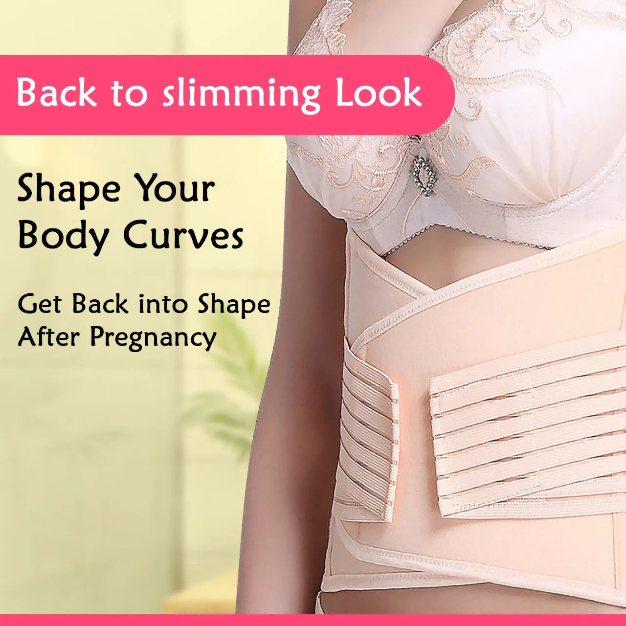 SHOPBOP Belly Belt Waist Shaper 3 in 1 Postpartum Recovery Body Shaper (Slimming Maternity Belly Shaper)