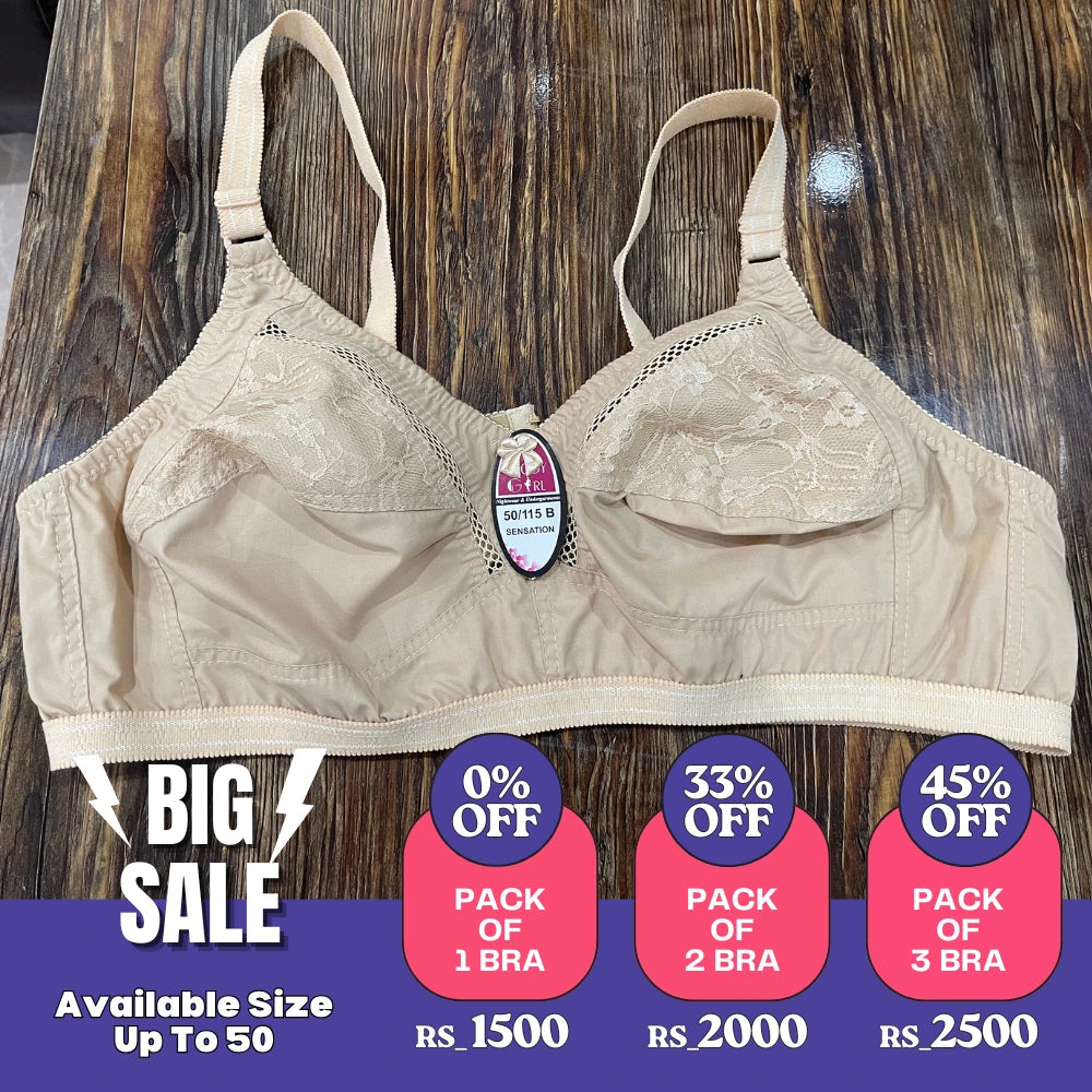 Shoprozo Cotton Net Bra (Regular Bra)