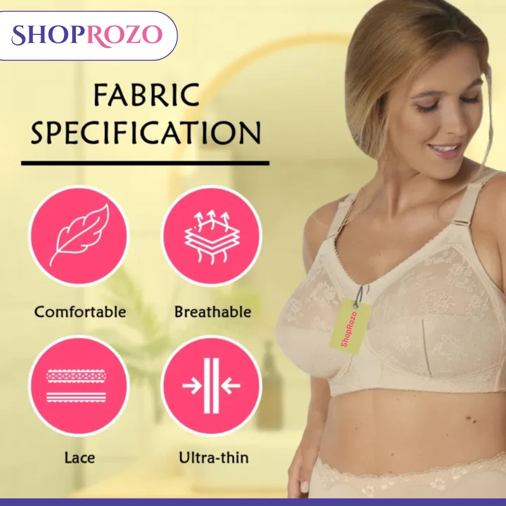 SHOPROZO Jacqueline Bra Non Wired Support Bra Women Bra Full Coverage Full Cup