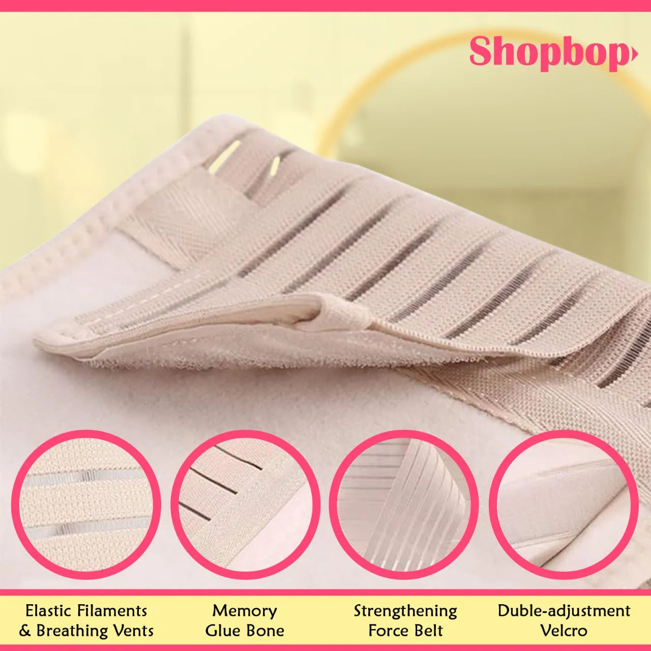 SHOPBOP Belly Belt Waist Shaper 3 in 1 Postpartum Recovery Body Shaper (Slimming Maternity Belly Shaper)