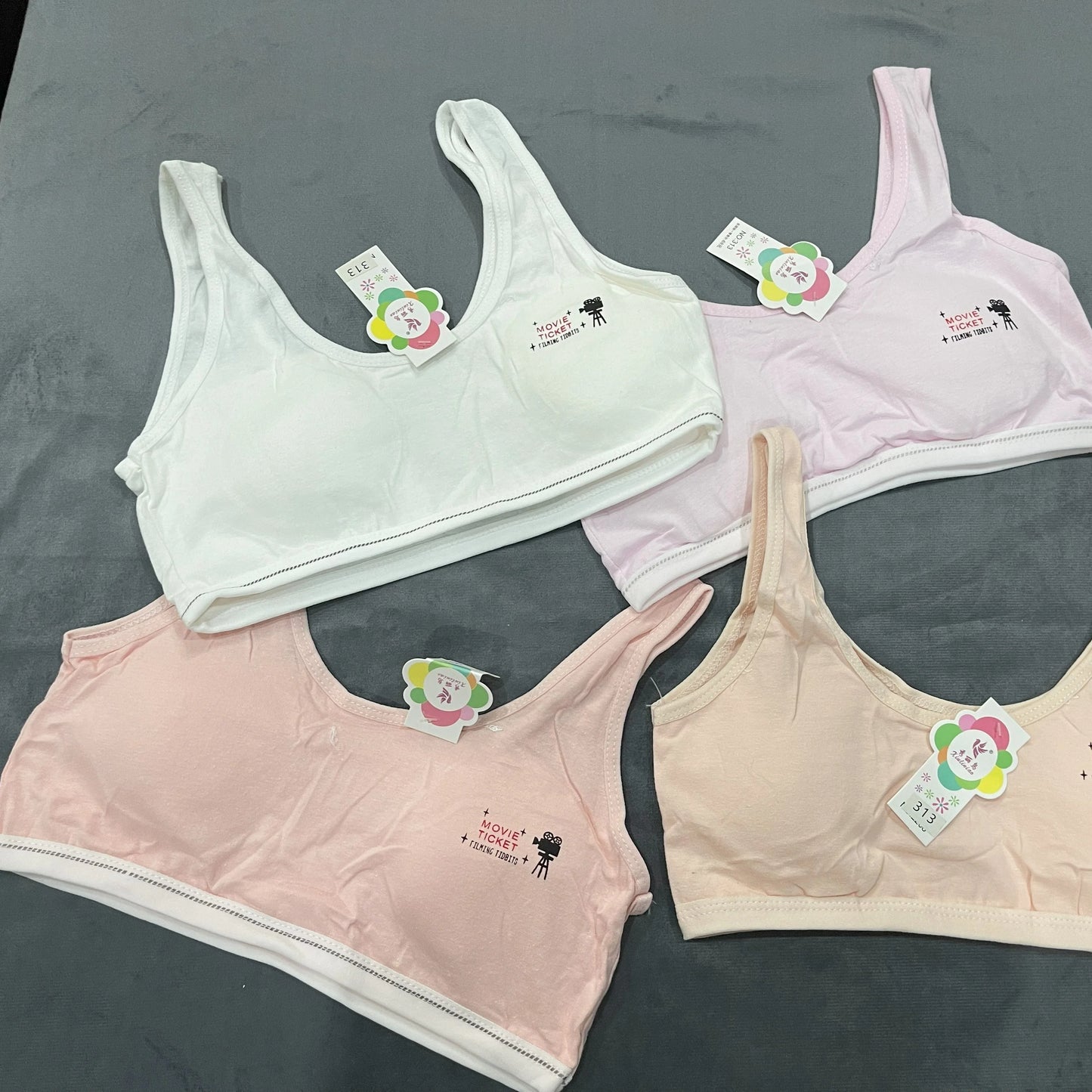 Padded Pack Of 4 Teenage Girls Cotton Training Bra