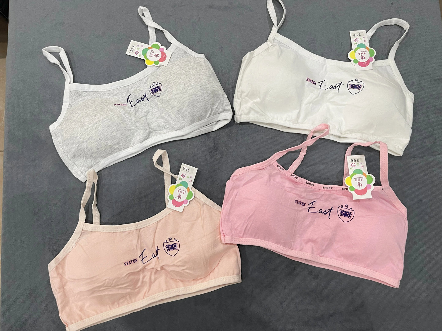 Padded Pack Of 4 Teenage Girls Cotton Training Bra