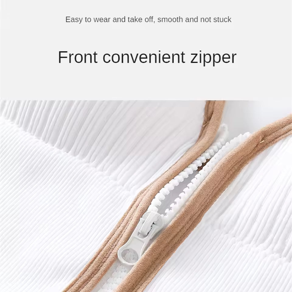 Women's Front Zipper Sports Padded Bra