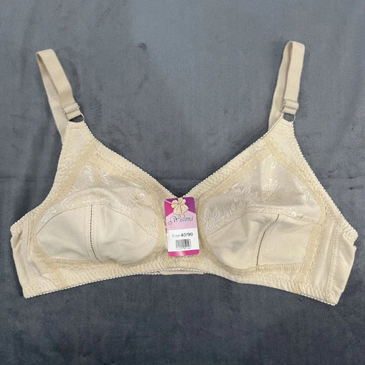 Soft Beige Crystalina Bra –  Non-Padded Lace Design